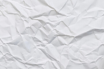 Obraz premium Background of crumpled white paper with an abstract texture.
