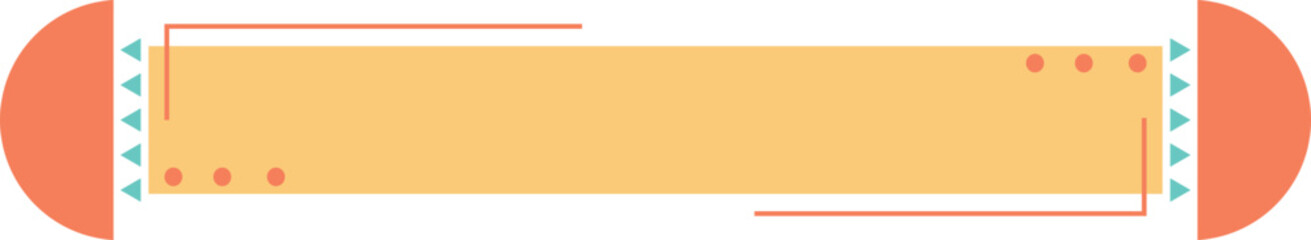 Minimalist Lower Third Design: A colorful lower third with geometric shapes including circles and triangles in pastel shades on a modern background.