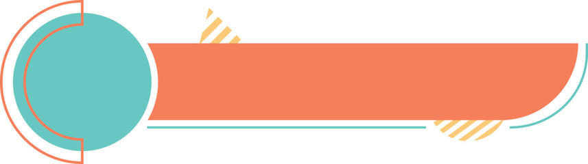 Minimalist Lower Third Design: A colorful lower third with geometric shapes including circles and triangles in pastel shades on a modern background.