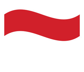 Waving flag of Monaco isolated on white. Vector