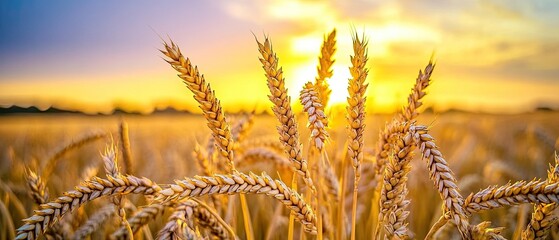 Golden Wheat Field at Sunset