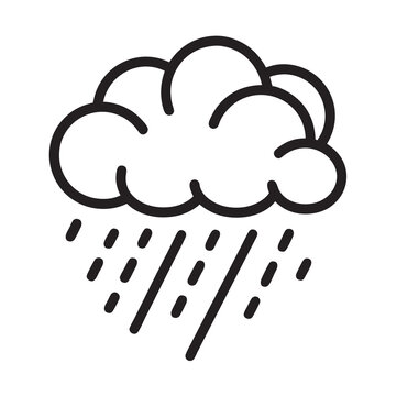 black cloud raining weather icon clip art preview
