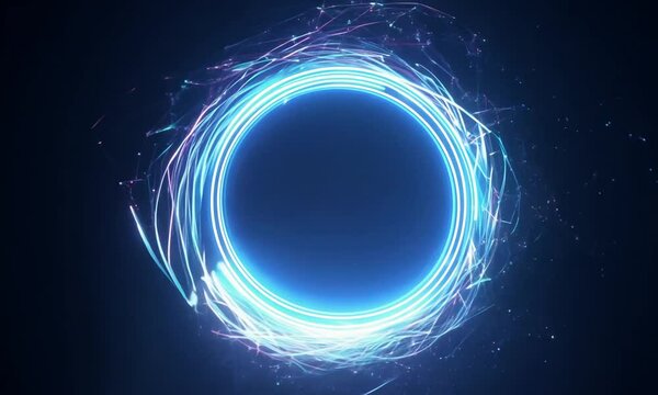 abstract glowing circle