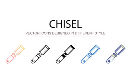 Chisel icon design with white background stock illustration