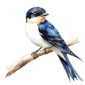 recommend clip art: Swift watercolor clipart illustration isolated