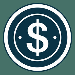 There is a dollar sign featured inside a circle on a vibrant green background
