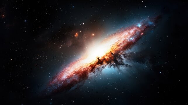 Cosmic Catastrophe: Distant Galaxy Imploding into Darkness | High-Resolution 32K Space Exploration Image, Generative Ai