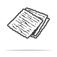 Nori dried seaweed sheets icon transparent vector isolated © FARBAI