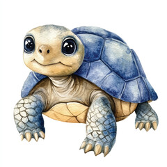 Turtle watercolor clipart illustration isolated