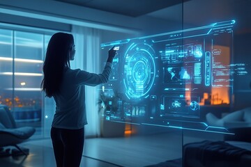 Futuristic interface interaction in smart home