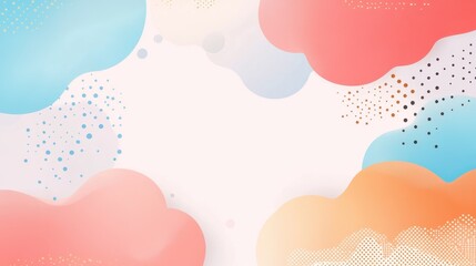 Vibrant Abstract Shapes and Patterns in Pastel Colors
