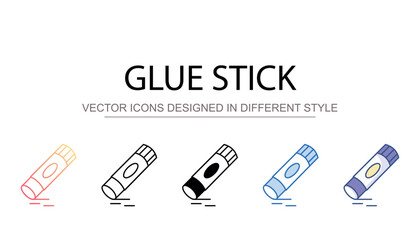 Glue stick icon design with white background stock illustration