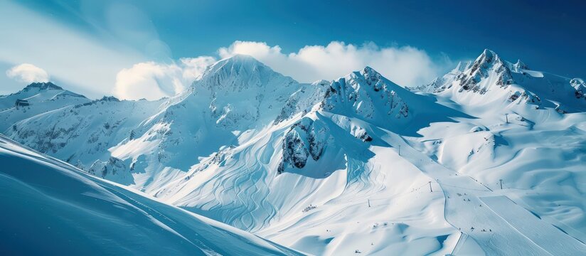 A snowboarding camp featuring advanced terrain, with steep runs and challenging conditions for experienced riders