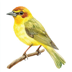 Weaver Bird watercolor clipart illustration isolated