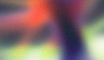 Noise texture abstract blurred red purple yellow green color gradient retro banner poster backdrop design. Colorful grainy gradient blend colors backdrop design 