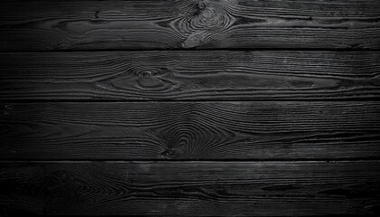 Close-up of Charred Black Wooden Planks with Prominent Natural Wood Grain Texture, Showcasing the Traditional Japanese Shou Sugi Ban Technique for Preserving Wood with Burnt, Richly Textured Surface