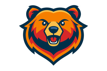 Bear Cub head mascot logo design vector