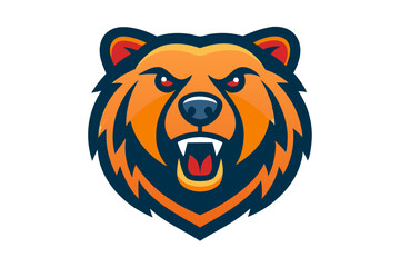 Bear Cub head mascot logo design vector