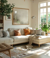 Obraz premium A living room in IKEA style