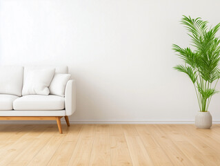 Scandinavian Living Room Background. Contemporary Interior Design