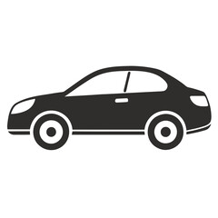Car isolated on white silhouettes vector  line art illustration