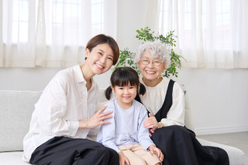 3世代ポートレート　リビング