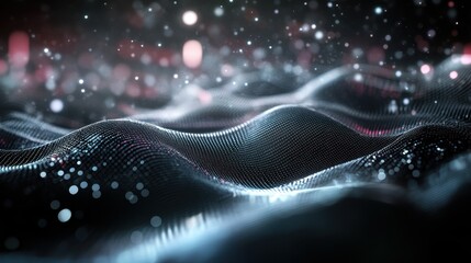 Mesmerizing Cosmic Landscape: A Dance of Particles and Light