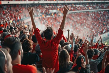 Soccer fans celebrating electronics triumphant.