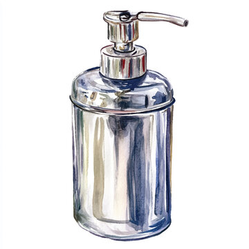 recommend clip art: Dispenser watercolor clipart illustration isolated