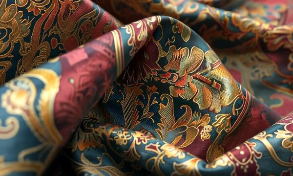A colorful piece of fabric with a floral pattern 4K Video