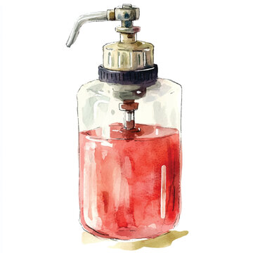 recommend clip art: Dispenser watercolor clipart illustration isolated