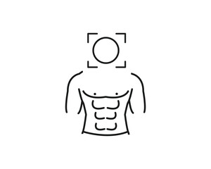 Face scan icon vector symbol design illustration