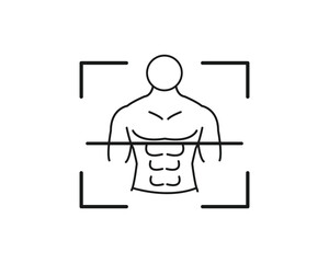 Body scan icon vector symbol design illustration