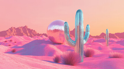 Disco landscape minimalist style fashion.