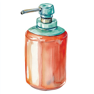 recommend clip art: Dispenser watercolor clipart illustration isolated