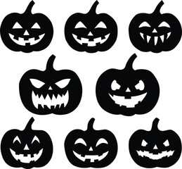 8 Halloween Pumpkin Laser Cut.eps