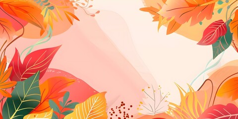 Autumn Leaves Abstract Background Illustration