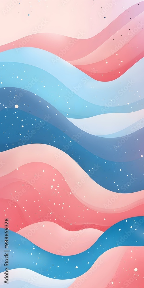 Wall mural Abstract Colorful Waves Background