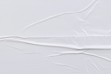 Minimal white glued paper poster texture sheet design.