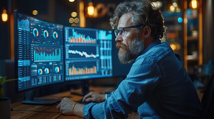  Financial Consultant Analyzing Market Data