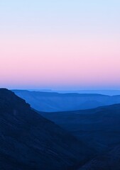 Fototapeta premium Mountain Landscape With Pink Sky