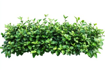 Obraz premium Tropical plant fence bush green shrub tree isolated on white background with clipping path