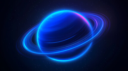 Fototapeta premium Glowing planet in a mysterious universe