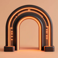 3D Gateway Icon: Central Network Access Illustration Logo