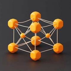 3D Integration Icon: Seamless Network Connection Illustration Logo