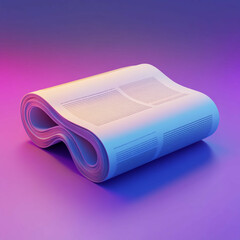 3D Newspaper Icon: Latest News and Information Illustration Logo