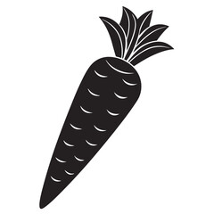 Vector art of carrot silhouettes illustration