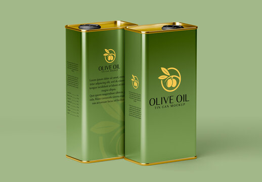 Olive Oil Tin Can Mockup