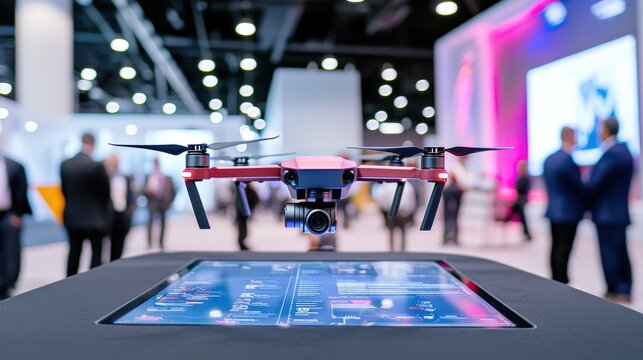Drone Technology Showcase at a Trade Show