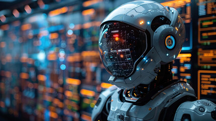 Fototapeta premium Futuristic robotics and artificial intellige